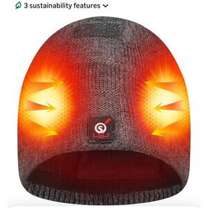 Heated Hat for Men Women,Long-Lasting Anti-Freeze Battery,Electric Winter Beanie